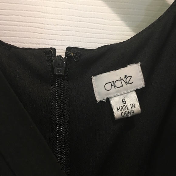 Cache Black Dress, Size 6. - Picture 4 of 5